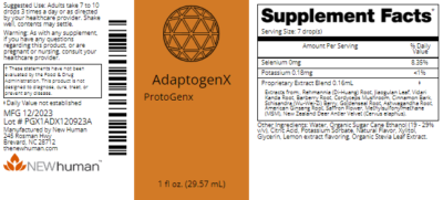 AdaptogenX 1oz label