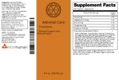 Adrenal Care 8oz label