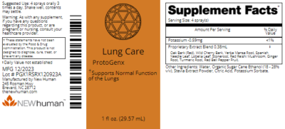 Lung Care 1oz label