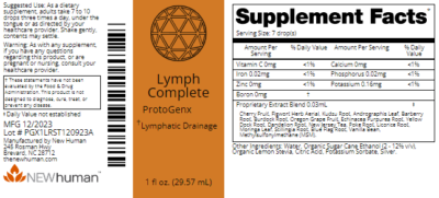 Lymph Complete 1oz label