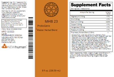 MHB 23 8oz label