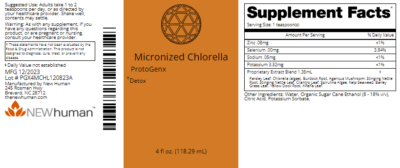 Micronized Chlorella 4oz label