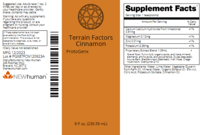 Terrain Factors Cinnamon 8oz label