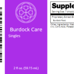 Burdock Care 2oz label