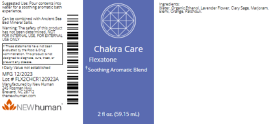 Flexatone - Chakra Care 2oz label