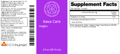 Kava Care 2oz label